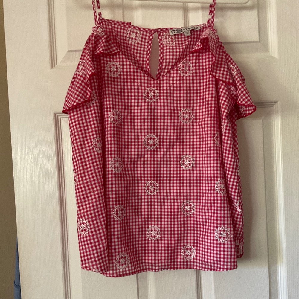 Gypsies Red and White Top in XL, New